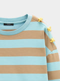 Sudadera Con Rayas 100% Algodón