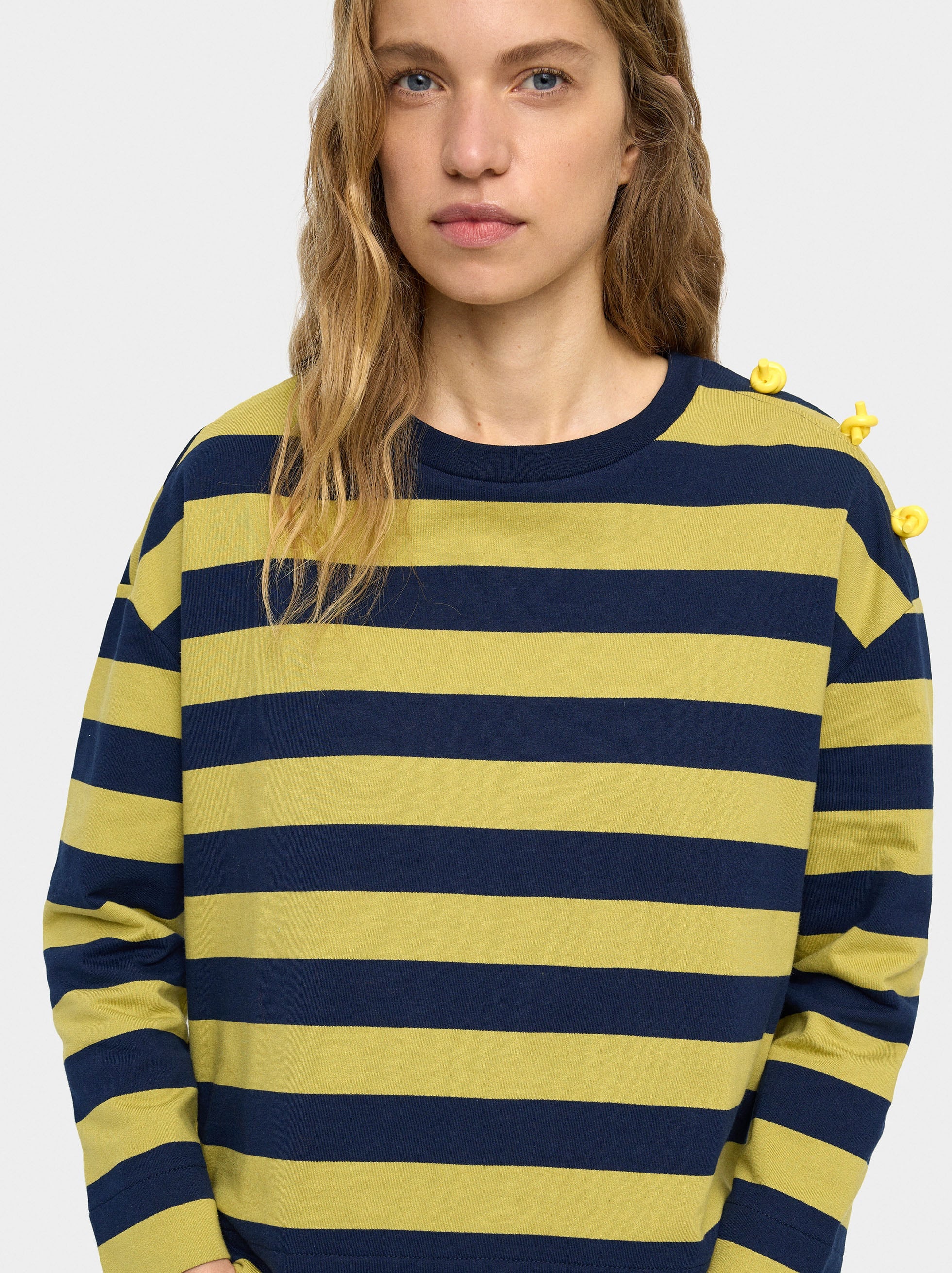 Sudadera Con Rayas 100% Algodón