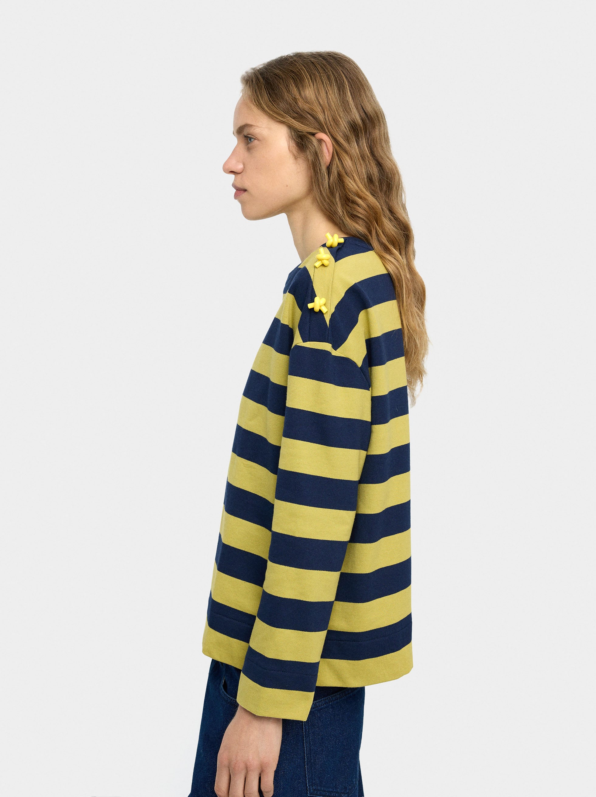Sudadera Con Rayas 100% Algodón
