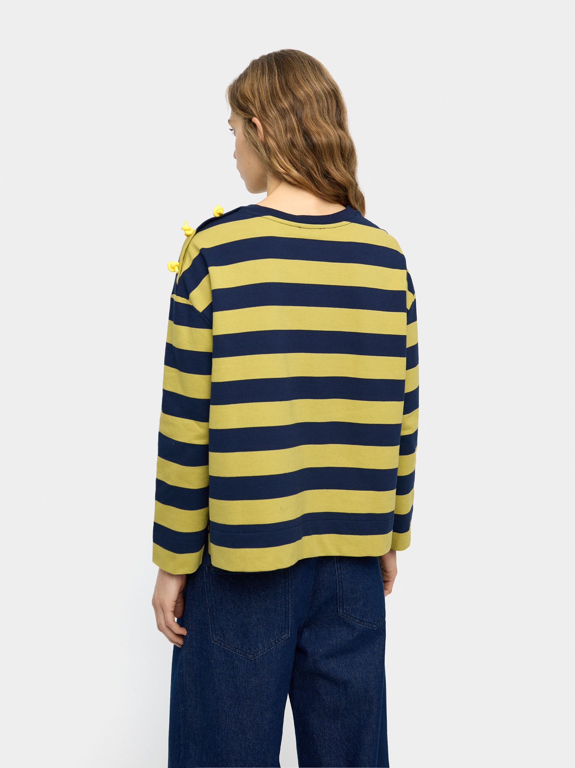 Sudadera Con Rayas 100% Algodón