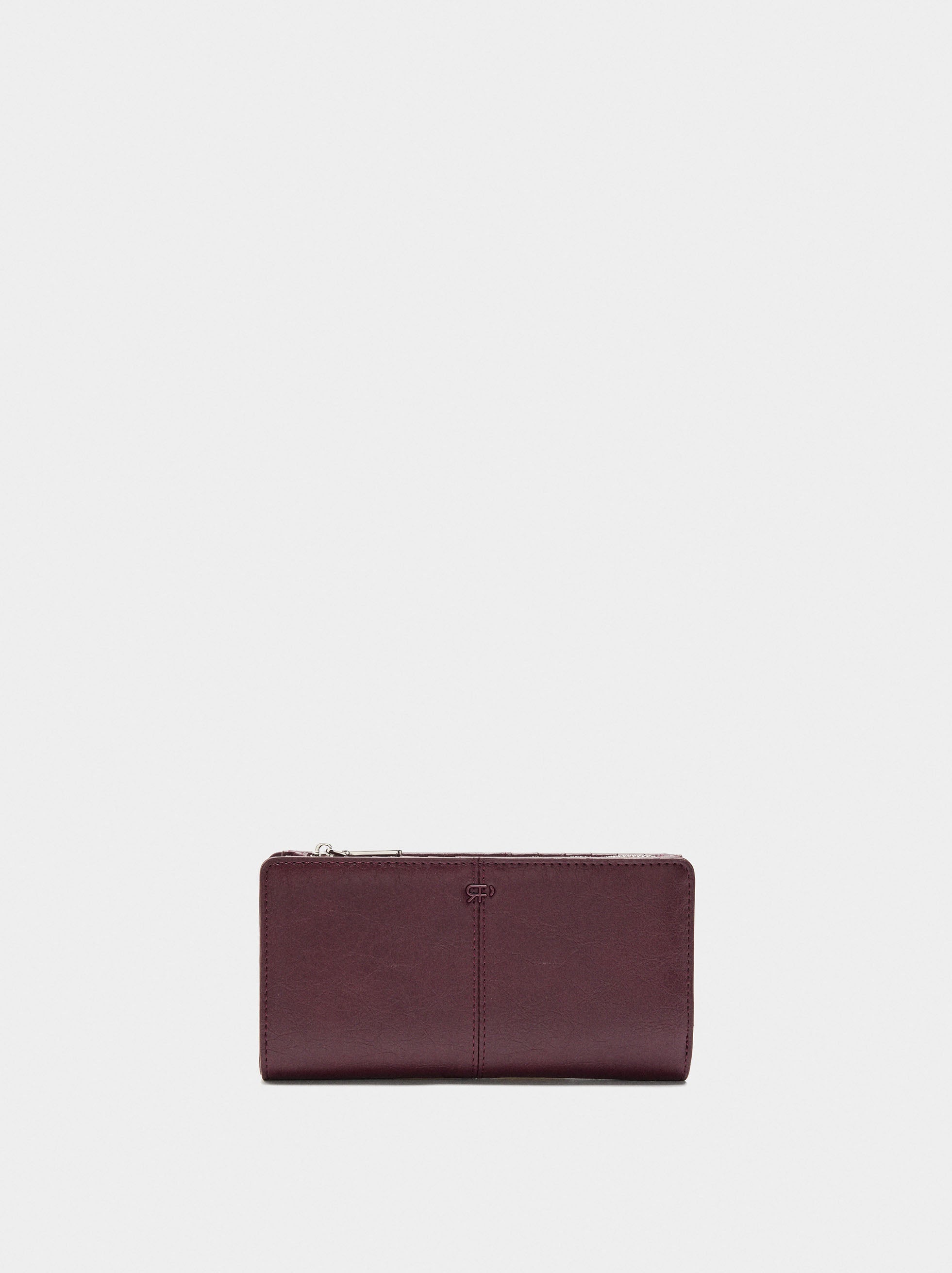 Cartera Lisa Efecto Craquelado Xl