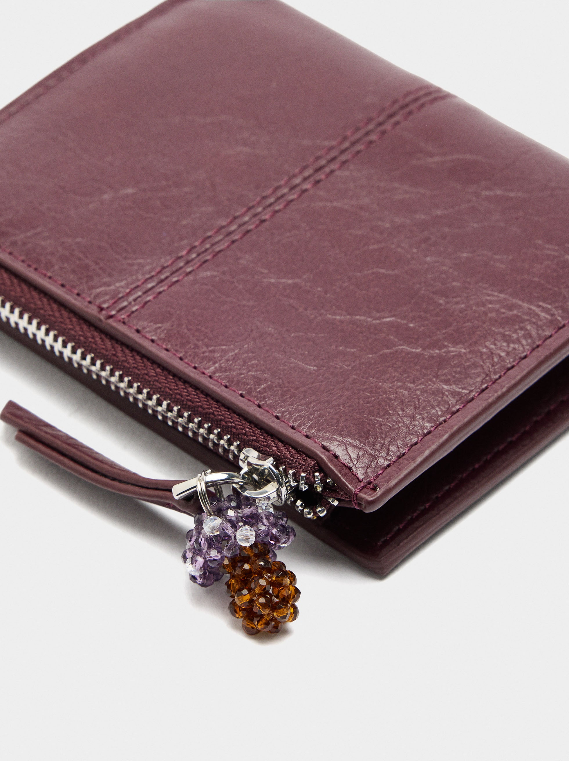 Cartera Lisa Efecto Craquelado S
