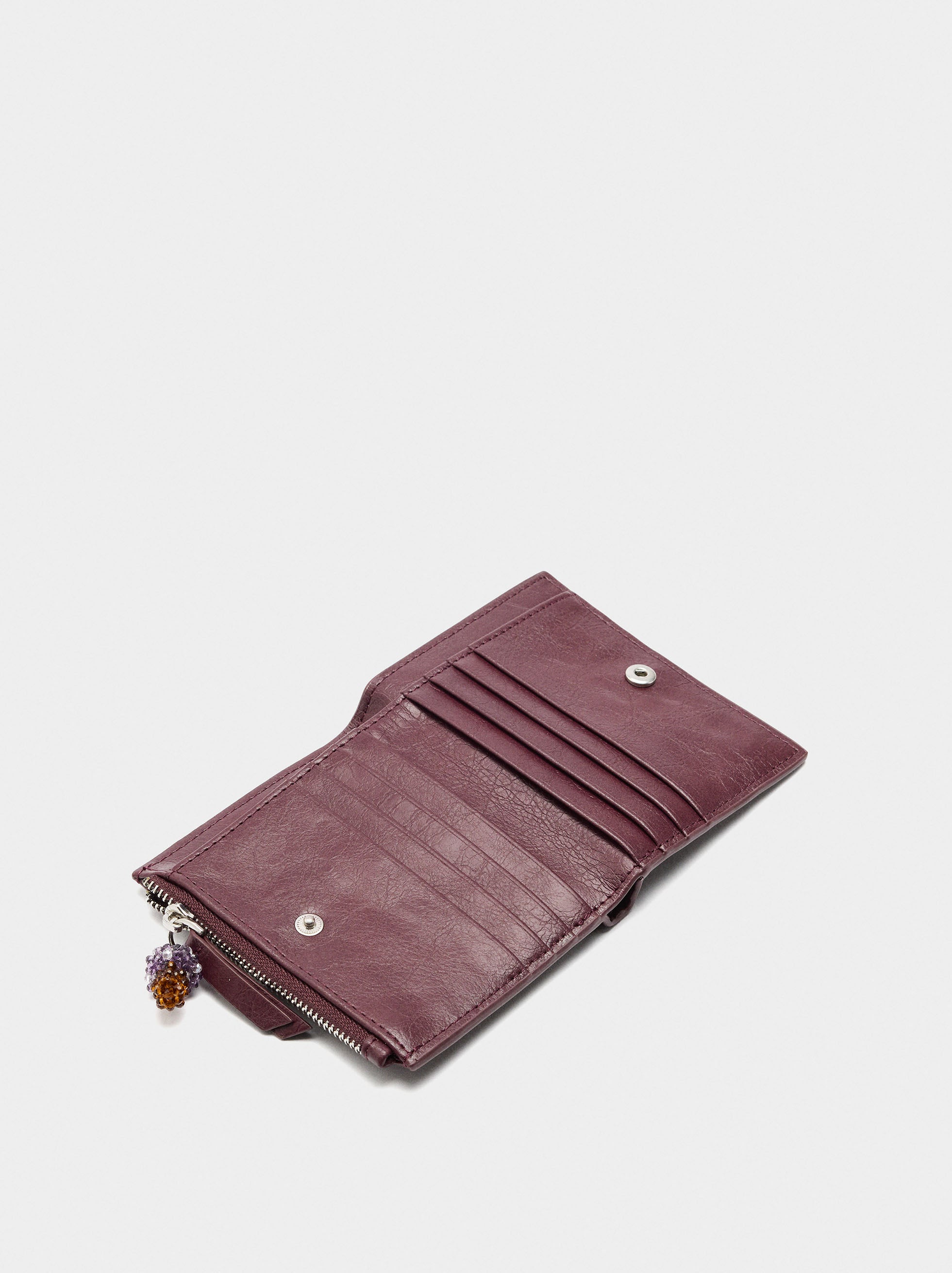 Cartera Lisa Efecto Craquelado S