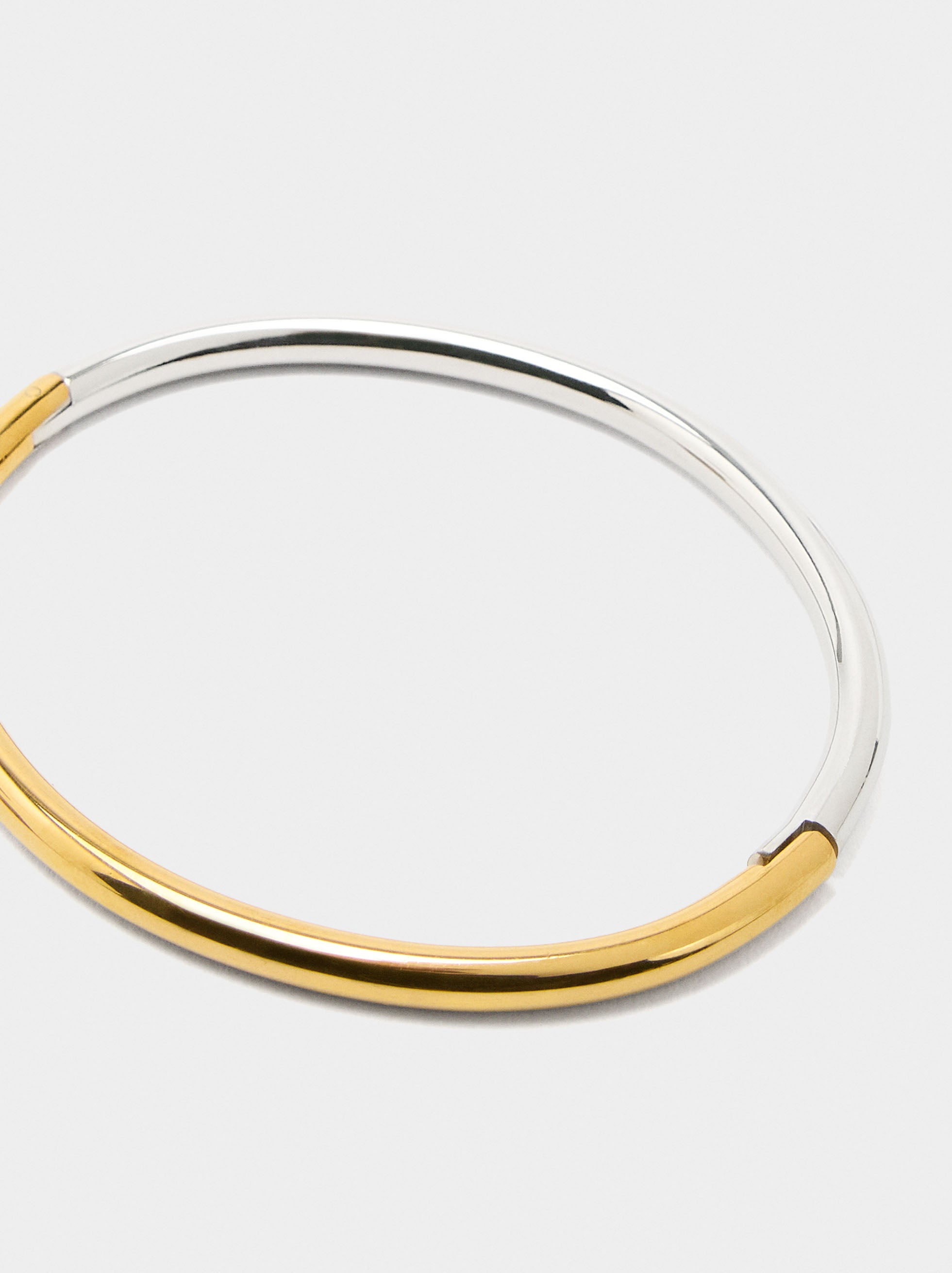 Pulsera Tubular Bicolor - Acero Inoxidable