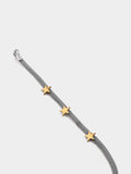 Pulsera Bicolor Malla Metálica Con Estrellas - Acero Inoxidable
