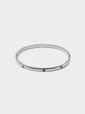 Pulsera Rígida Con Cristales - Acero Inoxidable