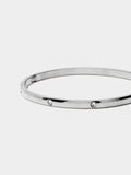 Pulsera Rígida Con Cristales - Acero Inoxidable