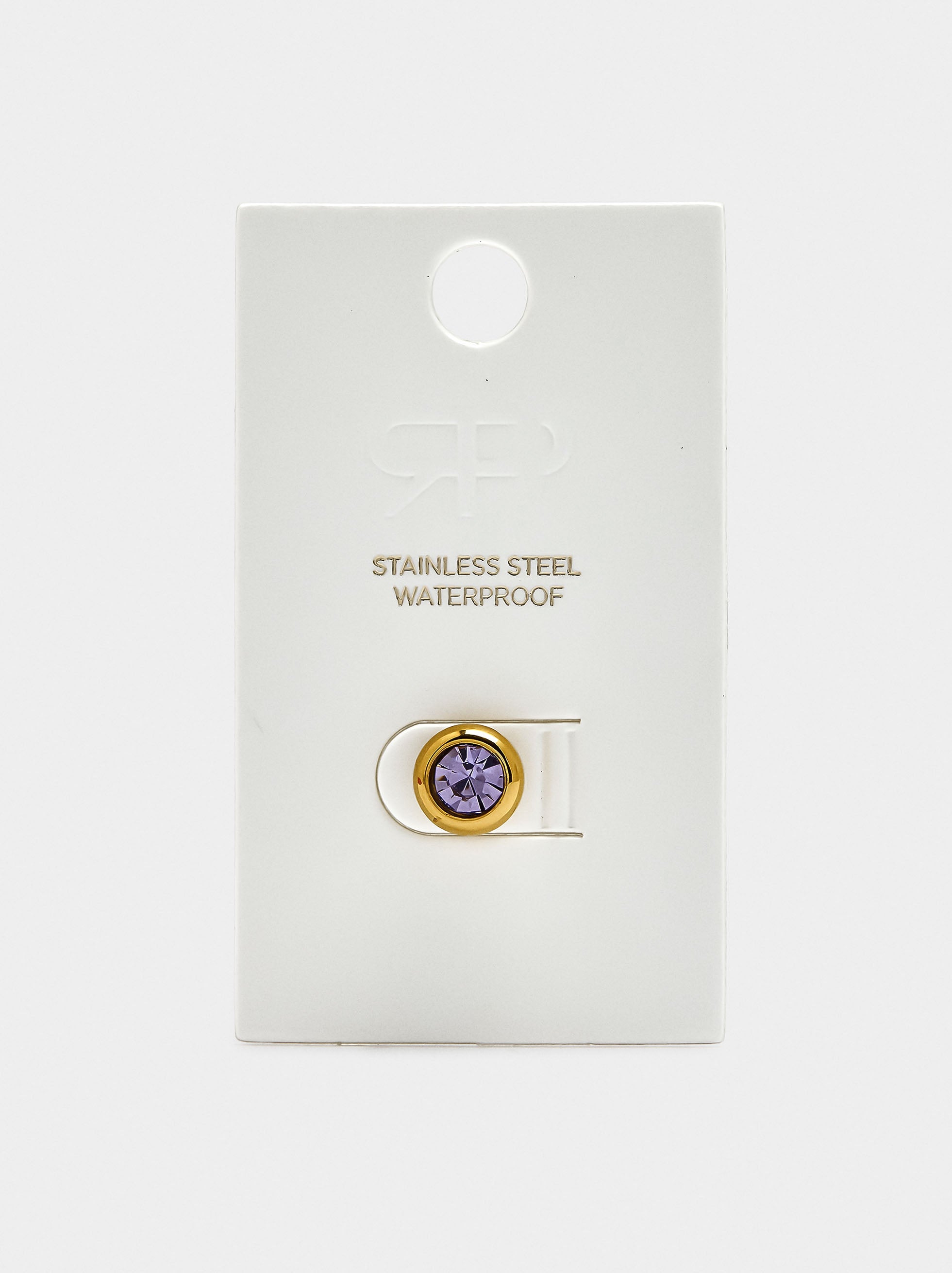 Pendiente Individual Cristal - Acero Inoxidable