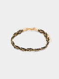 Pulsera Entrelazada Con Eslabones Y Cordón