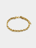 Pulsera Entrelazada Con Eslabones Y Cordón