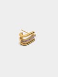 Pendientes Individual Efecto Triple - Acero Inoxidable