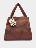 Bolso Shopper De Nylon Estampado Con Colgante