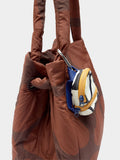 Bolso Shopper De Nylon Estampado Con Colgante