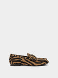 Mocasines De Piel Estampado Animal