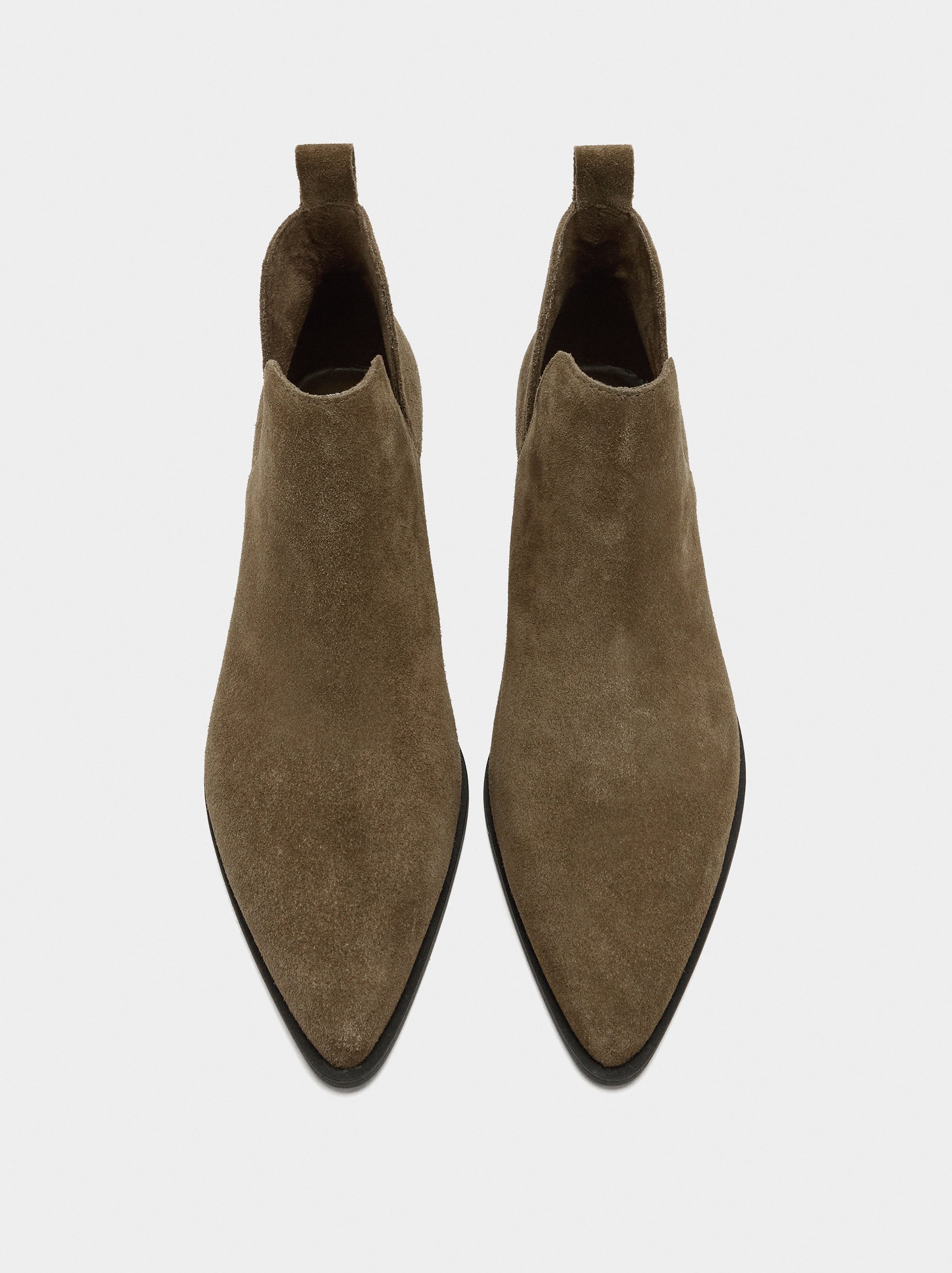 Botines Cowboy De Piel Con Aberturas