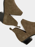 Botines Cowboy De Piel Con Aberturas