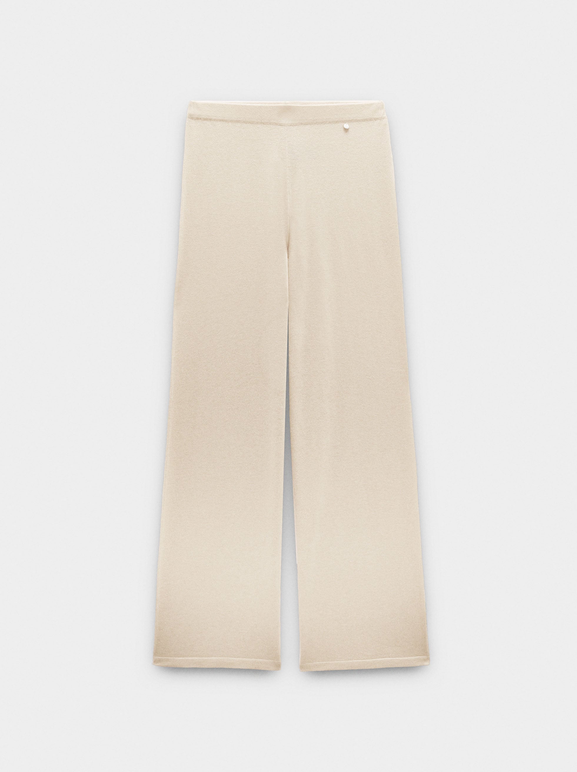 Pantalón De Punto Con Mezcla De Lana