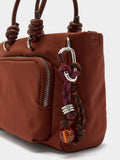 Bolso Tote De Nylon Con Colgante S