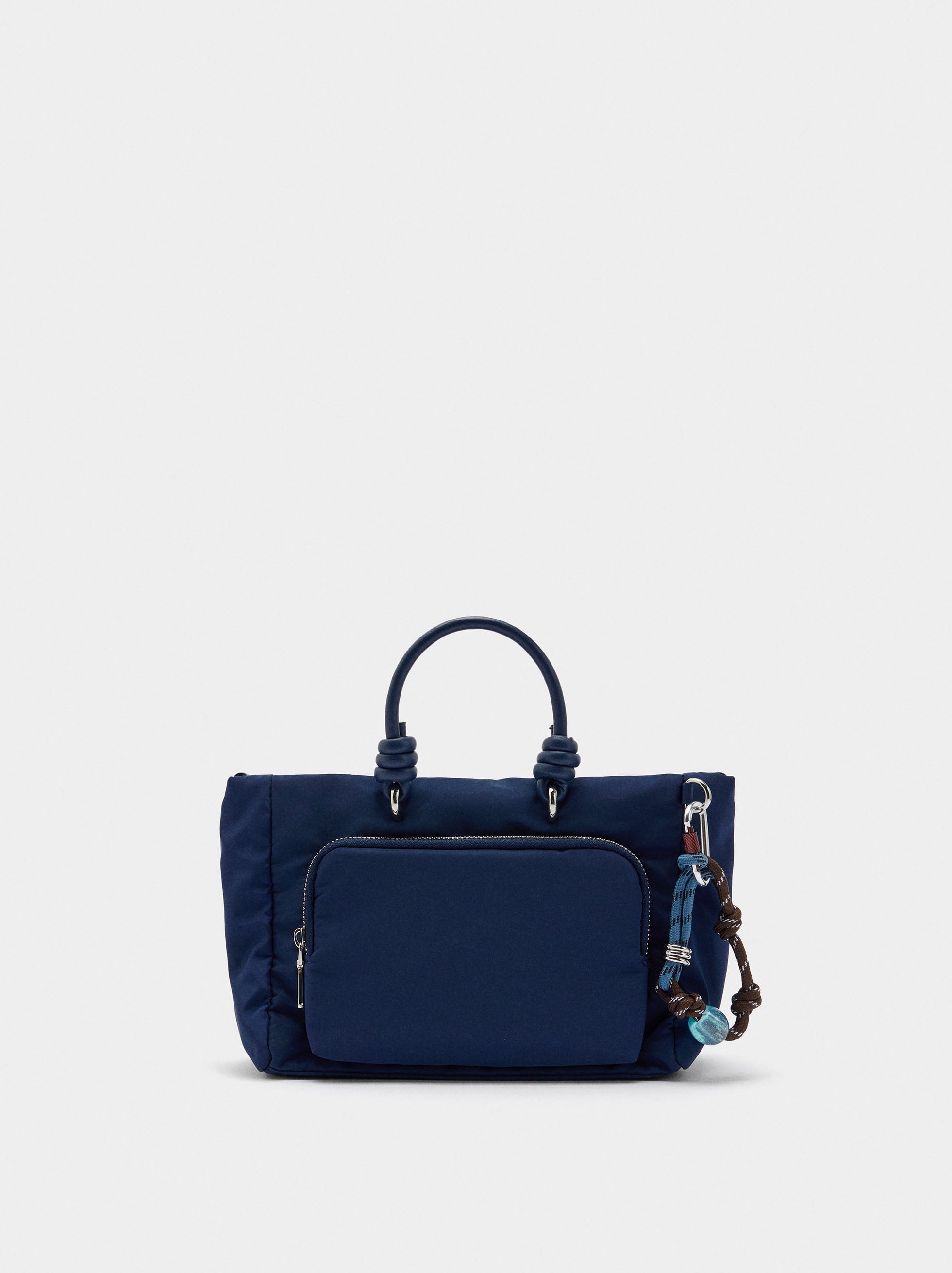 Bolso Tote De Nylon Con Colgante S