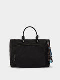 Bolso Tote De Nylon Con Colgante M