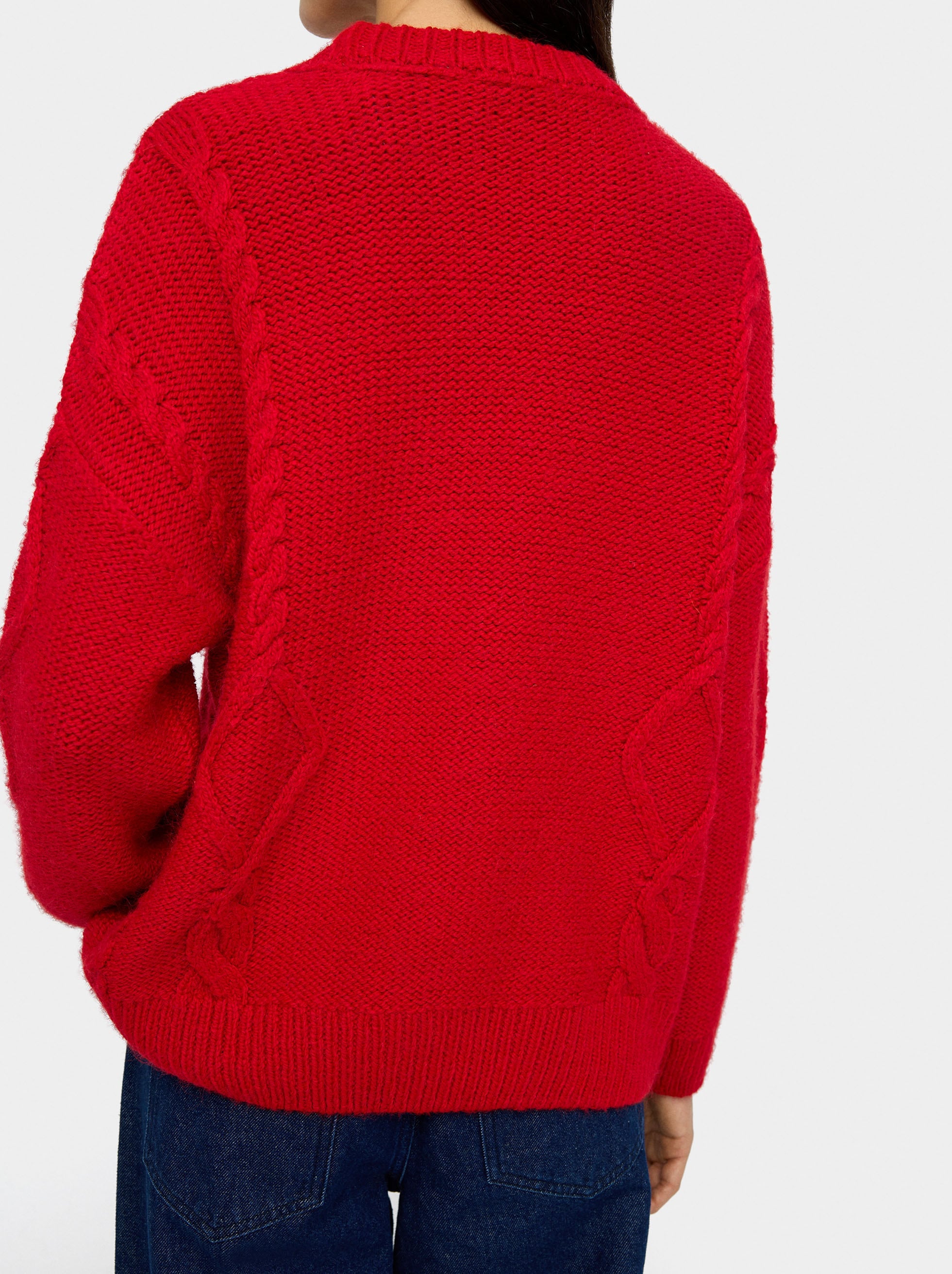 Jersey De Punto Con Flecos Y Relieves