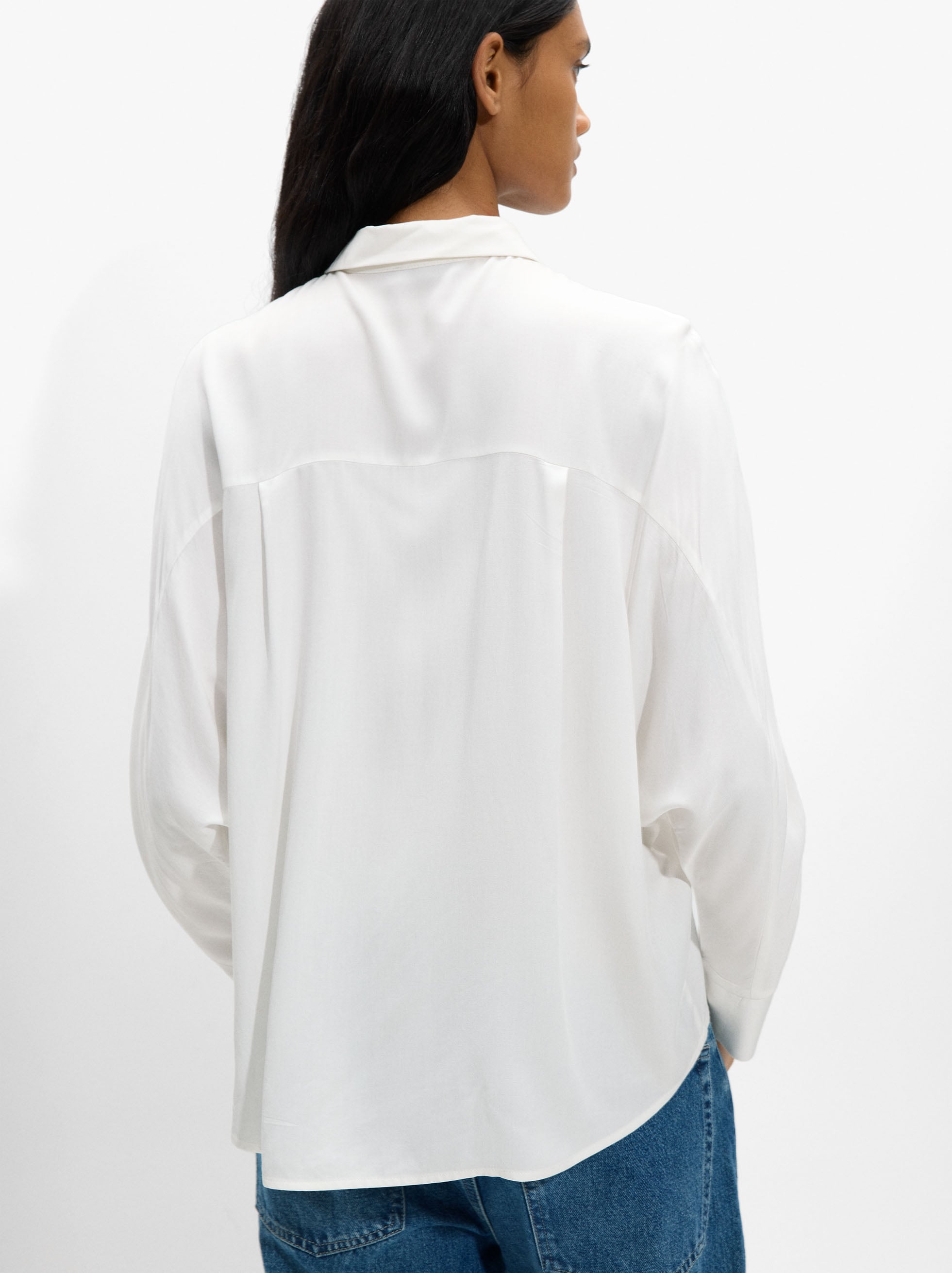 Camisa Fluida Manga Larga