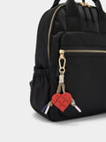 Mochila De Nylon Con Colgante De Corazón