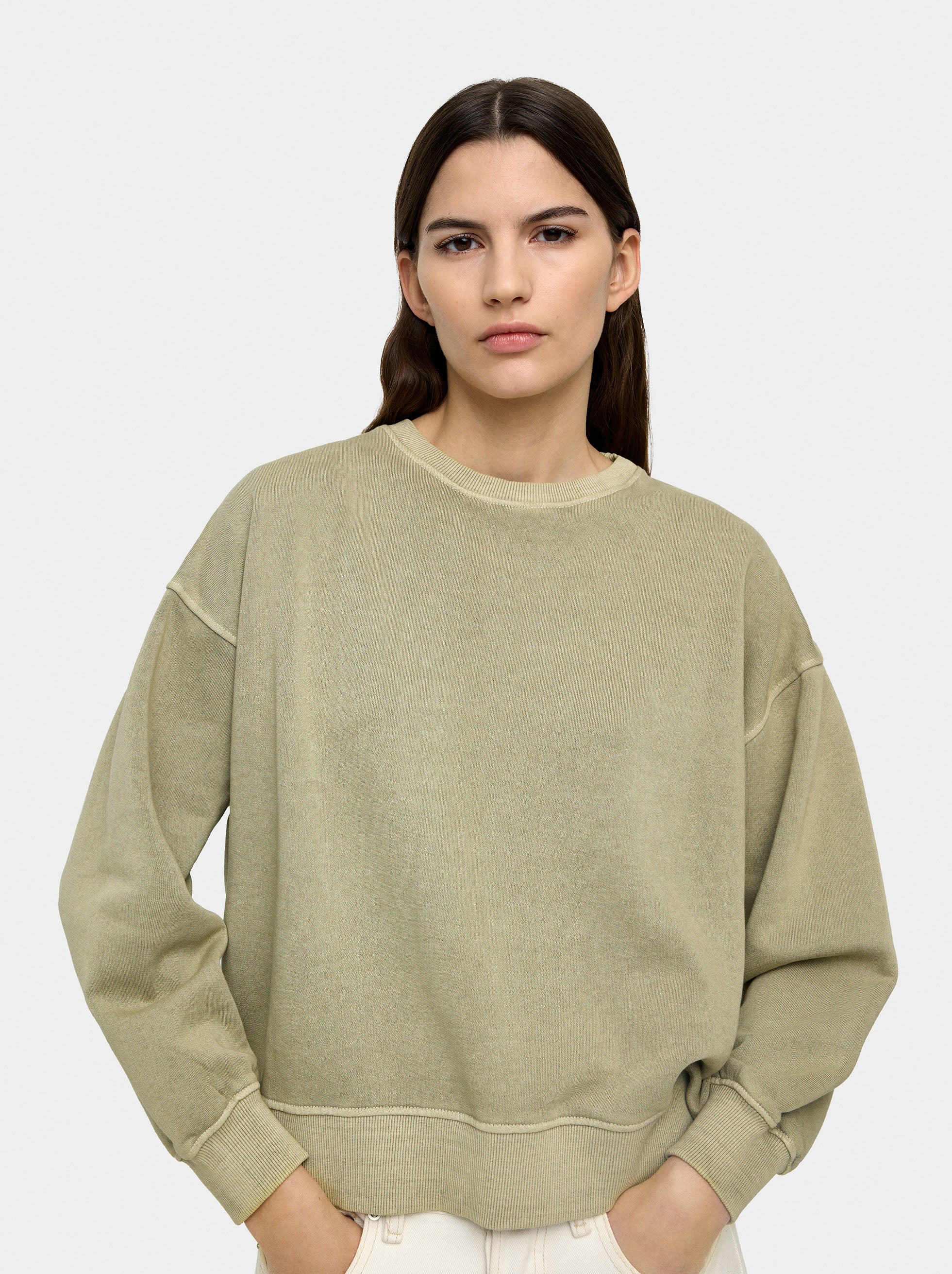 Sudadera Efecto Lavado 100% Algodón