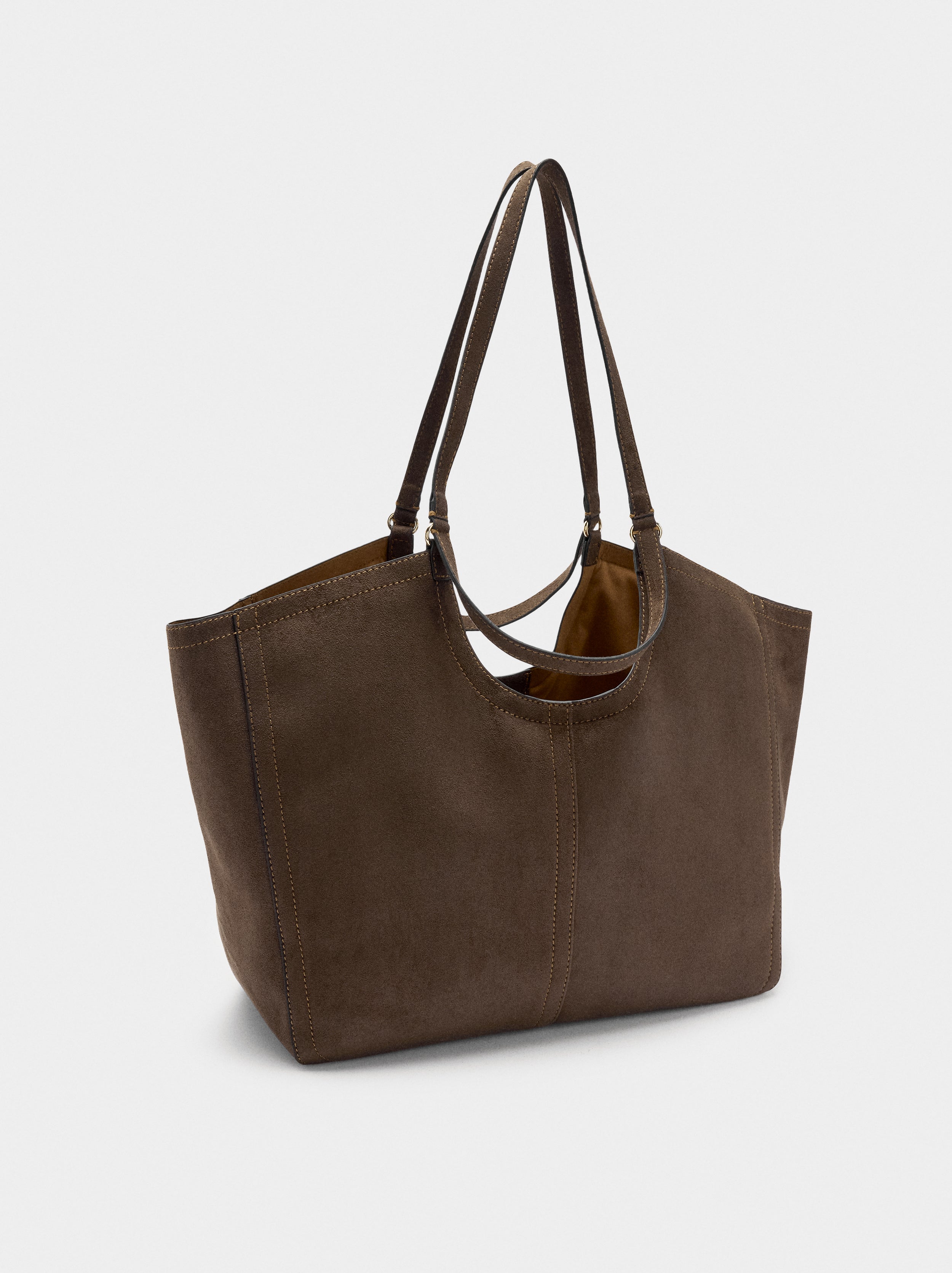 Bolso Shopper Efecto Piel Con Bolsa