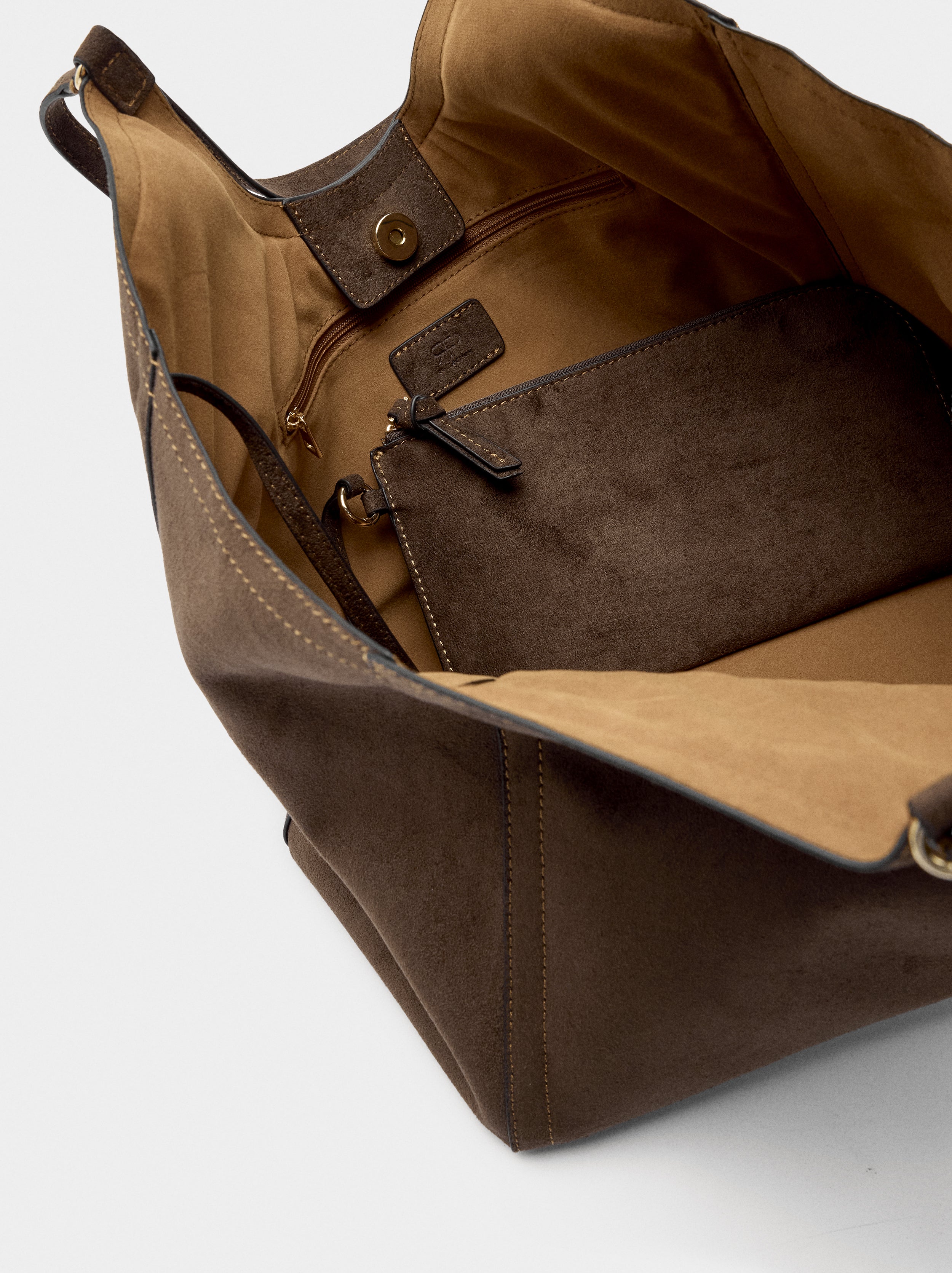 Bolso Shopper Efecto Piel Con Bolsa