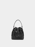 Bolso Bombonera Con Textura Y Cremalleras