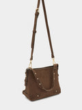 Bolso Bombonera Efecto Piel Con Hebillas
