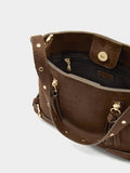Bolso Bombonera Efecto Piel Con Hebillas