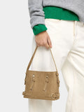 Bolso Bombonera Efecto Piel Con Hebillas
