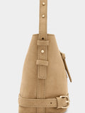 Bolso Bombonera Efecto Piel Con Hebillas