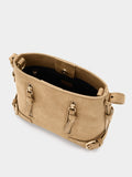 Bolso Bombonera Efecto Piel Con Hebillas