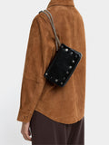 Bolso De Hombro Con Solapa Y Detalles Metálicos