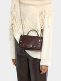Bolso De Hombro Con Solapa Y Detalles Metálicos