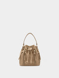 Bolso Bombonera Con Textura Y Cremalleras