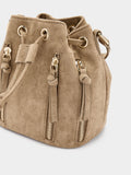Bolso Bombonera Con Textura Y Cremalleras