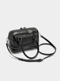 Bolso Tote Efecto Craquelado Con Colgante