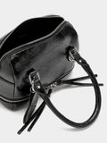 Bolso Tote Efecto Craquelado Con Colgante