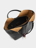 Bolso Tote Liso Con Cierre De Cremallera