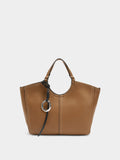 Bolso Tote Liso Con Cierre De Cremallera