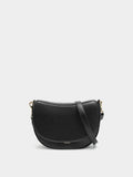Bolso Bandolera Ovalado Con Solapa