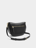 Bolso Bandolera Ovalado Con Solapa