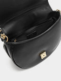 Bolso Bandolera Ovalado Con Solapa