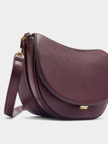 Bolso Bandolera Ovalado Con Solapa