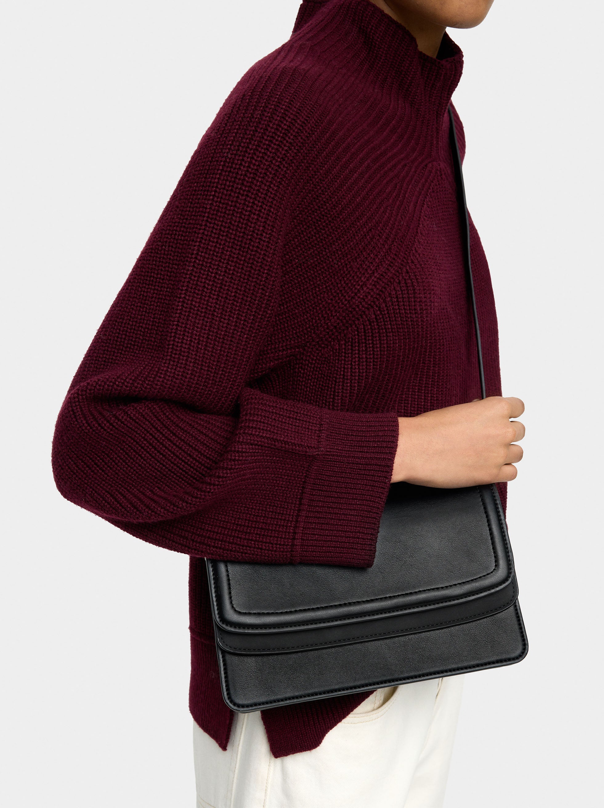 Bolso Bandolera Con Solapa Doble