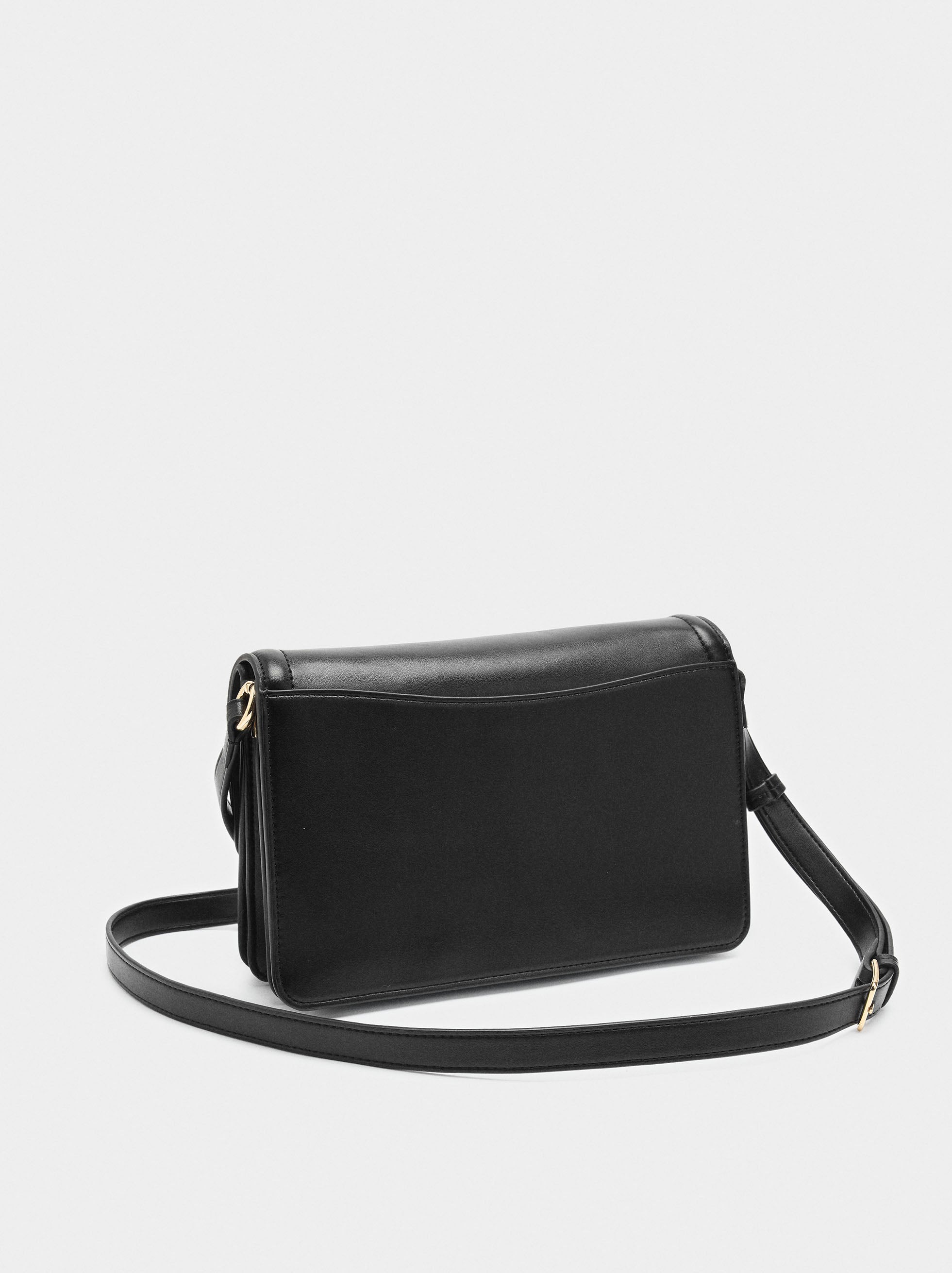 Bolso Bandolera Con Solapa Doble